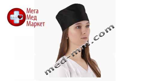 Купить Медицинская шапочка черная №8 цена, характеристики, отзывы